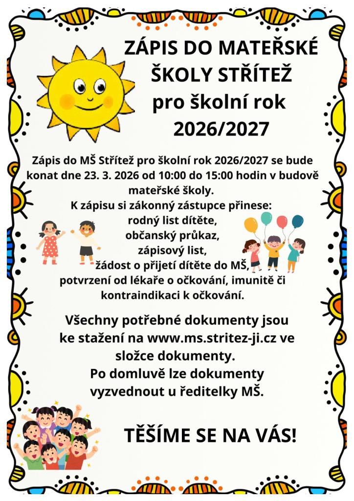 Zápis do MŠ 2026/2027 2